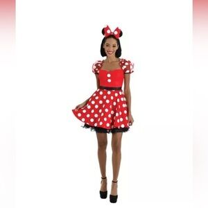 DISNEY Minnie Mouse Halloween Costume dress adult size -small